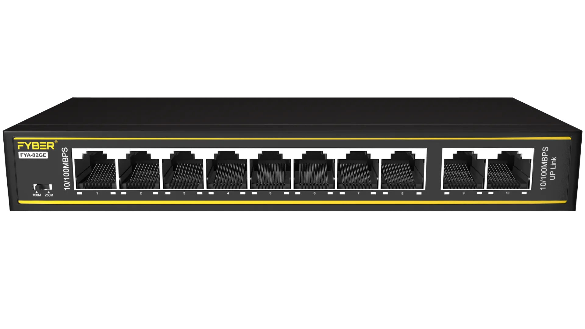 FYBER 8 Port PoE Switch (Gigabit) | FYA-82GE 1 FYBER FYA-82GE 8 Port PoE Switch (Gigabit) official product image 1