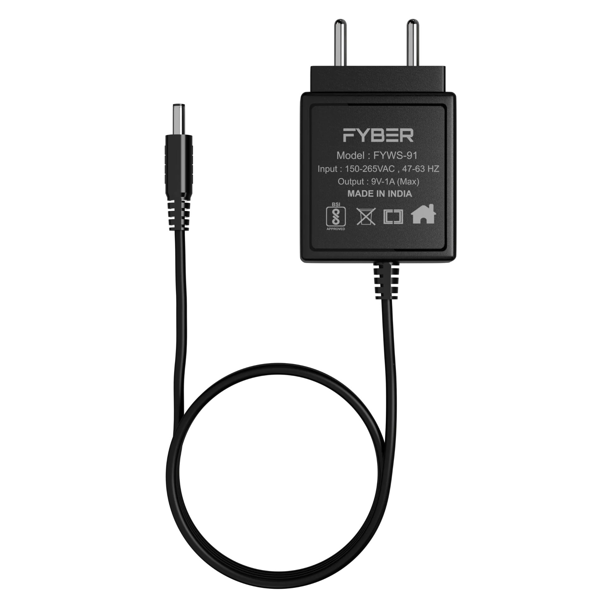 FYBER 9V 1A Wall Adapter | FYWS-91 1 FYBER FYWS-91 9V 1A Wall Adapter official product image 1