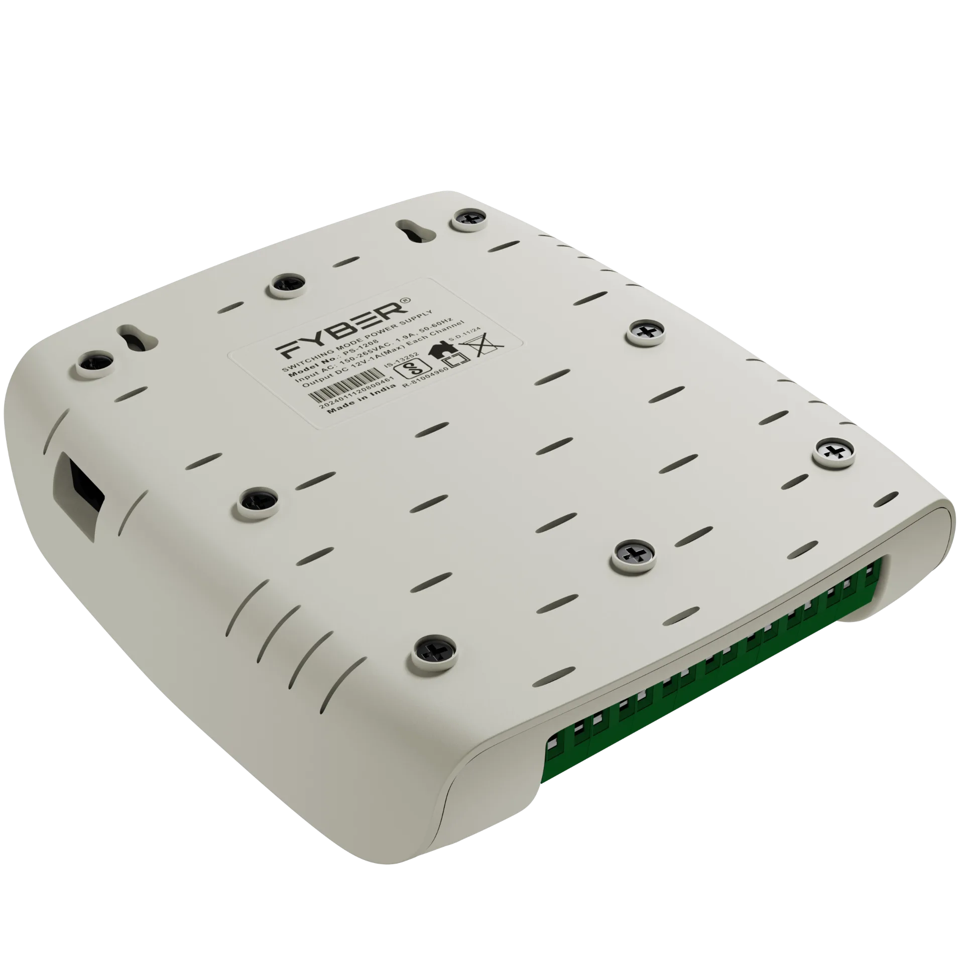 FYBER 8CH 12V Independent SMPS | PS-1208 3 FYBER PS-1208 8CH 12V Independent SMPS official product image 3