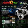 Active Q Plus Z10 Pro four-lens 4G solar camera with dual panels