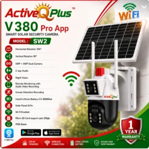 Active Q Plus SW2 5MP+5MP WiFi Dual Camera Solar PTZ | 8000mAh | V380 Pro