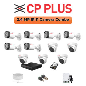 CP Plus 11 Camera 2.4MP HD CCTV Combo Kit | CCTV | 16CH DVR / XVR | 1×2TB