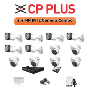 CP Plus 12 Camera 2.4MP HD CCTV Combo Kit | CCTV | 16CH DVR / XVR | 1×2TB