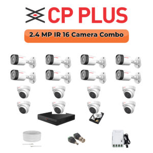 CP Plus 16 Camera 2.4MP HD CCTV Combo Kit | CCTV | 16CH DVR / XVR | 1×4TB