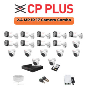 CP Plus 17 Camera 2.4MP HD CCTV Combo Kit | CCTV | 32CH DVR / XVR | 1×4TB + 1×2TB