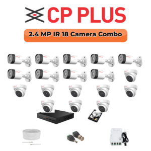 CP Plus 18 Camera 2.4MP HD CCTV Combo Kit | CCTV | 32CH DVR / XVR | 1×4TB + 1×2TB