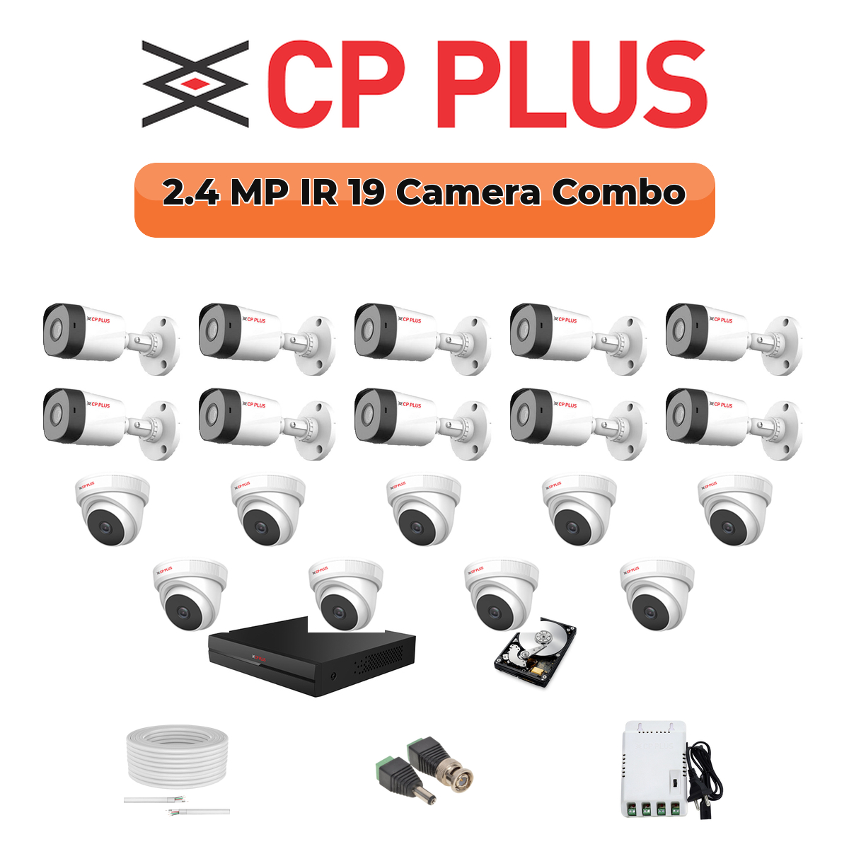 CP Plus 19 Camera 2.4MP HD CCTV Combo Kit | CCTV | 32CH DVR / XVR | 1×4TB + 1×2TB 1 CP Plus 19 Camera 2.4MP HD CCTV Combo Kit | CCTV | 32CH DVR / XVR | 1×4TB + 1×2TB