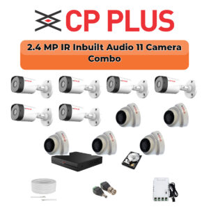 CP Plus 11 Camera 2.4MP HD CCTV Combo Kit | CCTV | 16CH DVR / XVR | 1×2TB