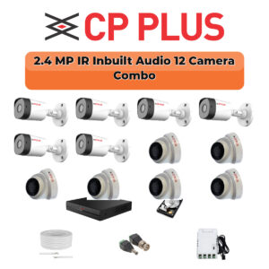 CP Plus 12 Camera 2.4MP HD CCTV Combo Kit | CCTV | 16CH DVR / XVR | 1×2TB