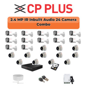 CP Plus 24 Camera 2.4MP HD CCTV Combo Kit | CCTV | 32CH DVR / XVR | 2×4TB