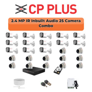 CP Plus 25 Camera 2.4MP HD CCTV Combo Kit | CCTV | 32CH DVR / XVR | 1×4TB + 1×6TB