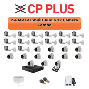 CP Plus 27 Camera 2.4MP HD CCTV Combo Kit | CCTV | 32CH DVR / XVR | 1×4TB + 1×6TB
