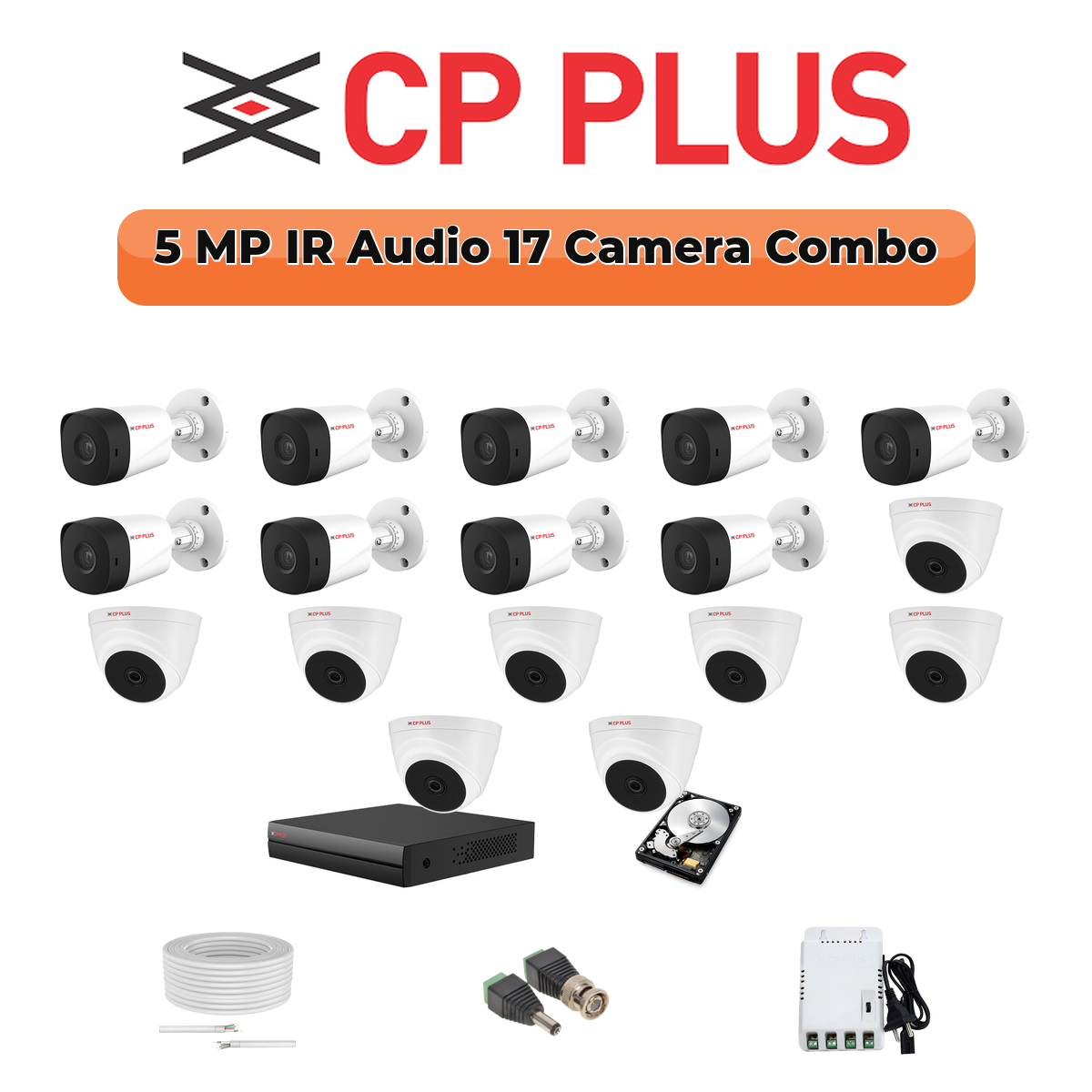 CP Plus 17 Camera 5MP HD CCTV Combo Kit | Built-in Mic | 32CH DVR / XVR | 1×4TB + 1×2TB 1 CP Plus 17 Camera 5MP HD CCTV Combo Kit | Built-in Mic | 32CH DVR / XVR | 1×4TB + 1×2TB
