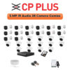 CP Plus 28 Camera 5MP HD CCTV Combo Kit | Built-in Mic | 32CH DVR / XVR | 1×4TB + 1×6TB