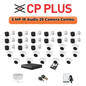 CP Plus 29 Camera 5MP HD CCTV Combo Kit | Built-in Mic | 32CH DVR / XVR | 2×6TB