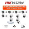Hikvision 10 Camera 5MP HD CCTV Combo Kit | Two-Way Audio + Smart Hybrid Light | 16CH DVR / XVR | 1×2TB