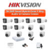 Hikvision 12 Camera 5MP HD CCTV Combo Kit | Two-Way Audio + Smart Hybrid Light | 16CH DVR / XVR | 1×2TB