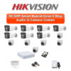 Hikvision 13 Camera 5MP HD CCTV Combo Kit | Two-Way Audio + Smart Hybrid Light | 16CH DVR / XVR | 1×4TB