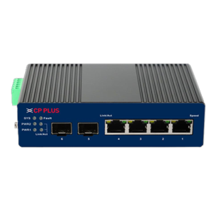CP Plus 4 Ports Gigabit Managed PoE Switch with 2 SFP Ports | 2 Year Warranty | CP-ANW-GPM4F2T-N12