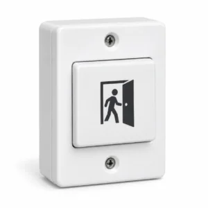 Plastic exit push button for access control door