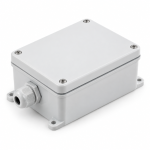 Weather-resistant outdoor PVC junction box for CCTV camera cable joints