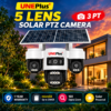UNEPlus 5 lens solar PTZ camera, 3 PT, microSD support up to 256GB